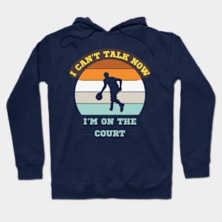 Vintage Basketball Lover Art Hoodie